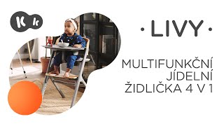 KINDERKRAFT Stolička jedálenská LIVY Aster Pink