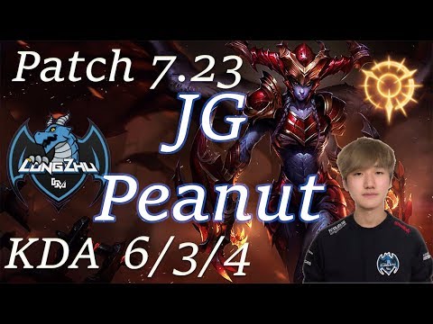 New JG  Lz Peanut Shyvana Vs Jarvan IV Patch 7.23 KDA 6/3/4