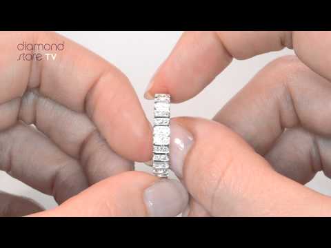 JG31 - Ellie 1ct Diamond Half Eternity Ring In 18K White Gold