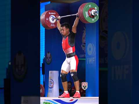 Rizki Juniansyah (73kg 🇮🇩) 201kg /443lbs C&J!World Record Total 365kg #weightlifting