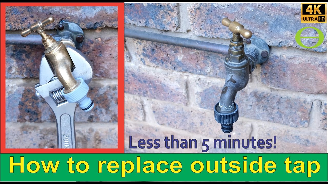 Watch video How to replace an outside tap in under 5 minutes Now How to replace an outside tap in under 5 minutes