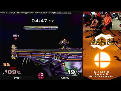 Sveet (Fox) vs. Omlet (Falcon) - Melee Winner's Semis CLASH III