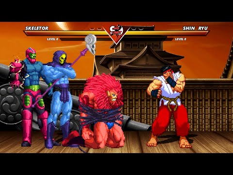 SKELETOR vs SHIN RYU - Highest Level Amazing ULTIMATE Fight! [ MUGEN ]
