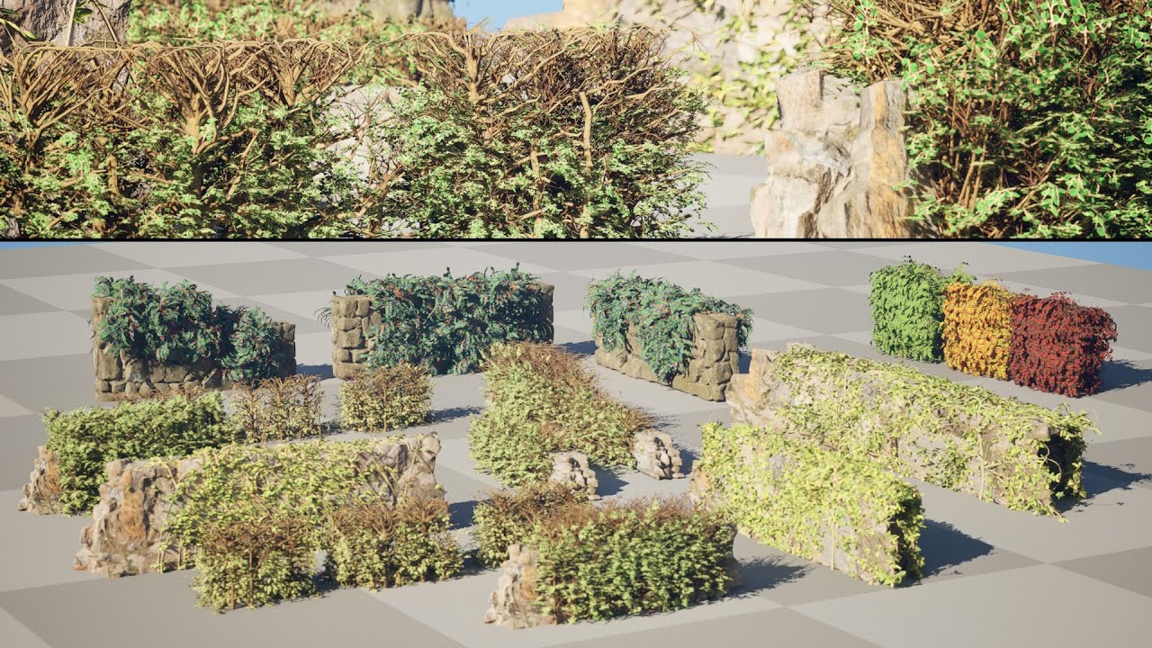 Collezione 3D di siepi del Regno Unito Modello 3D