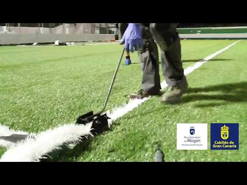 Sustitución del césped artificial y sistema de riego del campo de fútbol municipal de Arguineguín