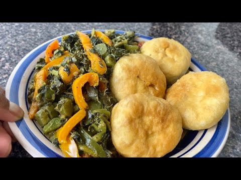 HOW TO MAKE JAMAICAN CALLALOO AND SALT FISH / WITH FRIED DUMPLING RECIPE