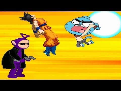 TINKY WINKY WITH DIPSY LAA LAA & PO TEAM UP WITH GUMBALL VS MUGEN CHARACTERS