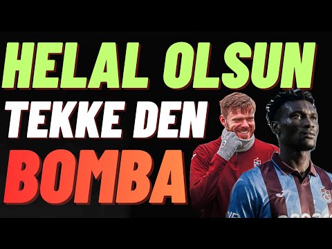 Helal olsun ! Tekke den bomba geld ! Bravo bu bir ilk olabilir #trabzonspor 