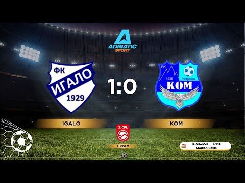 2. CFL | FK Igalo 1:0 FK Kom | 1. kolo | 16.08.2025. | IZVJEŠTAJ