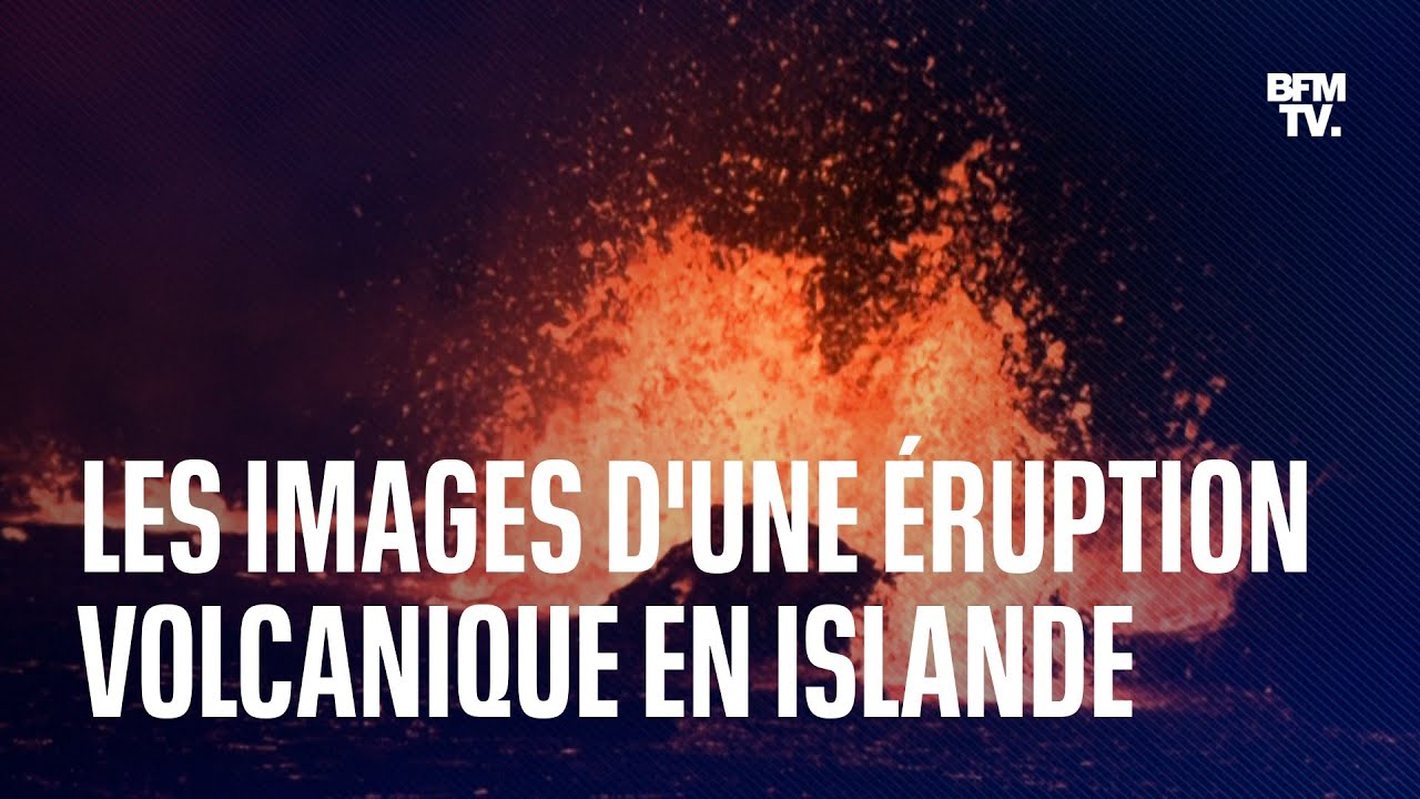 Les images d'une éruption volcanique émanant d'une fissure près de la capitale islandaise