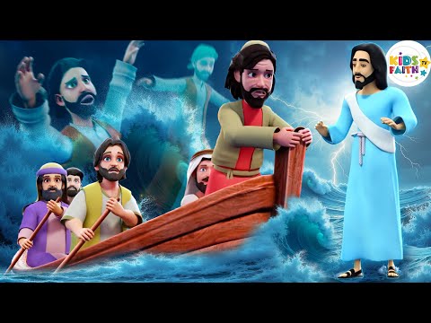 Jesus Walks On Water | Animated Bible Songs for Kids | Kids Faith TV