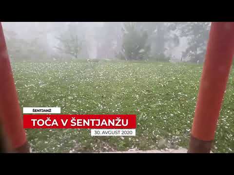 Toča v Šentjanžu, 30. avgust, Video: bralec Grega