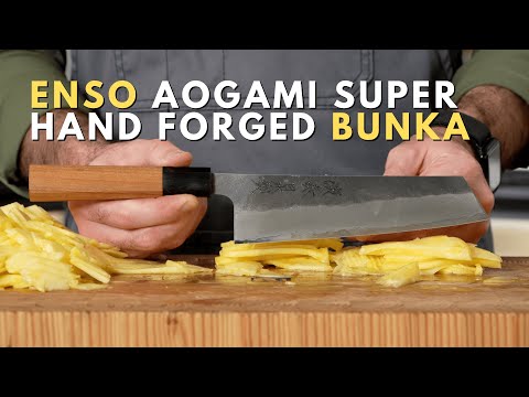 Enso Aogami Super Hand Forged Bunka | Japanese Knife Laser Prep Sesh