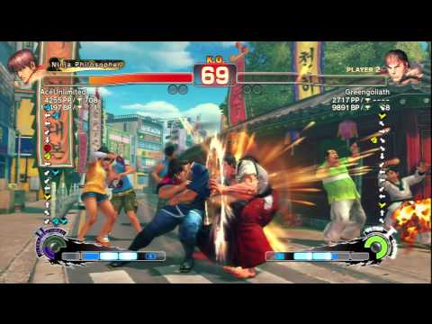 AceUnlimited (Guy) Vs Greengoliath (Ryu) SSF4 AE Ranked Matches - PSN