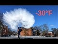 Boiling Water Freezing in Mid Air (Slow Motion)