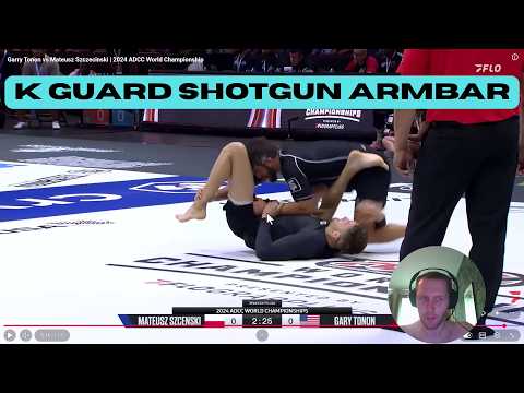 K guard shotgun armbar in Submission Grappling/No-Gi Brazilian Jiu-Jitsu/BJJ