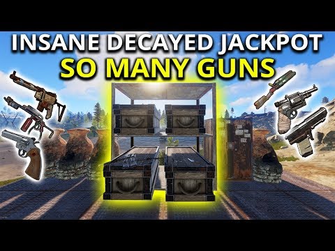 Insane Decayed Base Gun Hoarder Jackpot! - Rust Solo Survival Gameplay SE1 EP3