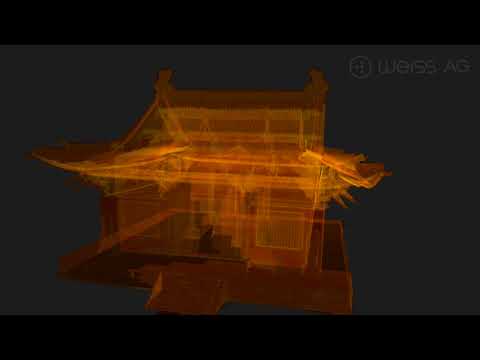 3D photogrammetry point cloud - kaihuatemple - X-ray YR - 3D Scanner Civetta Weiss AG
