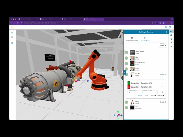 No code支援IOT設定和各種可視化和動態3D格式