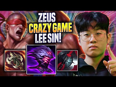 ZEUS CRAZY GAME WITH LEE SIN! - T1 Zeus Plays Lee Sin TOP vs Graves! | Preseason 2023