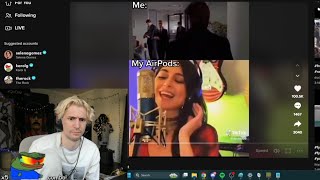 xQc reacts to Riley Reid rapping