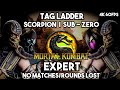 MORTAL KOMBAT 9 SCORPION SUB ZERO TAG LADDER EXPERT No Matches Rounds Lost 4K 60FPS