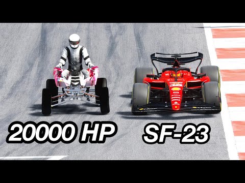 Ferrari F1 2023 vs Quad 20000 HP NOS -  Monza GP