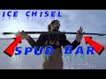 Video Thumbnail for How To Use A Spud Bar / Ice Chisel / Ice Fishing SAFETY / Checking Ice Thickness!