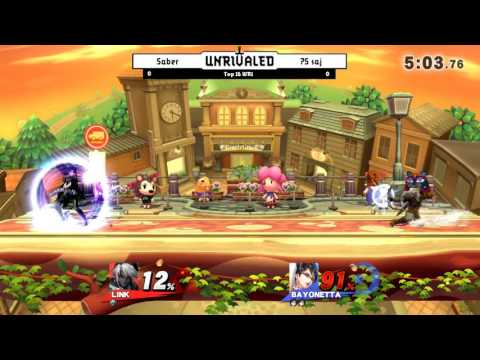 Unrivaled 5 WiiU - Saber (Link) vs 7S saj (Bayonetta) - Top 16