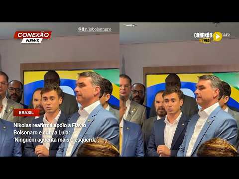 Vídeo: Nikolas reafirma apoio a Flávio Bolsonaro e critica Lula: ‘Ninguém aguenta mais a esquerda’.