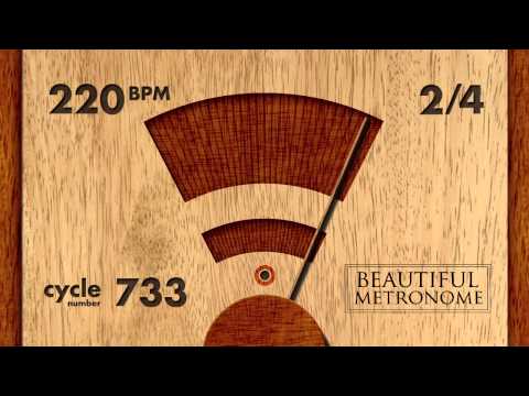 220 BPM 2/4 Wood Metronome HD