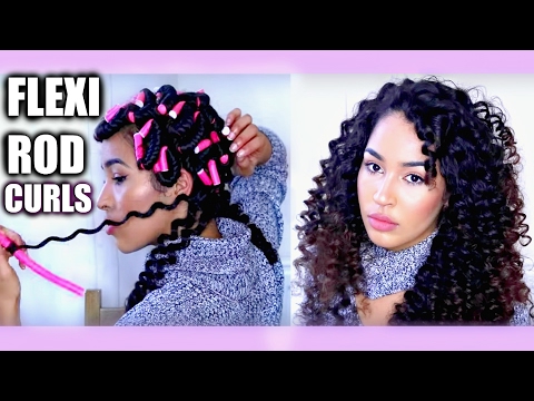 Heatless Curly Hair Tutorial - FLEXI RODS/ BENDY...