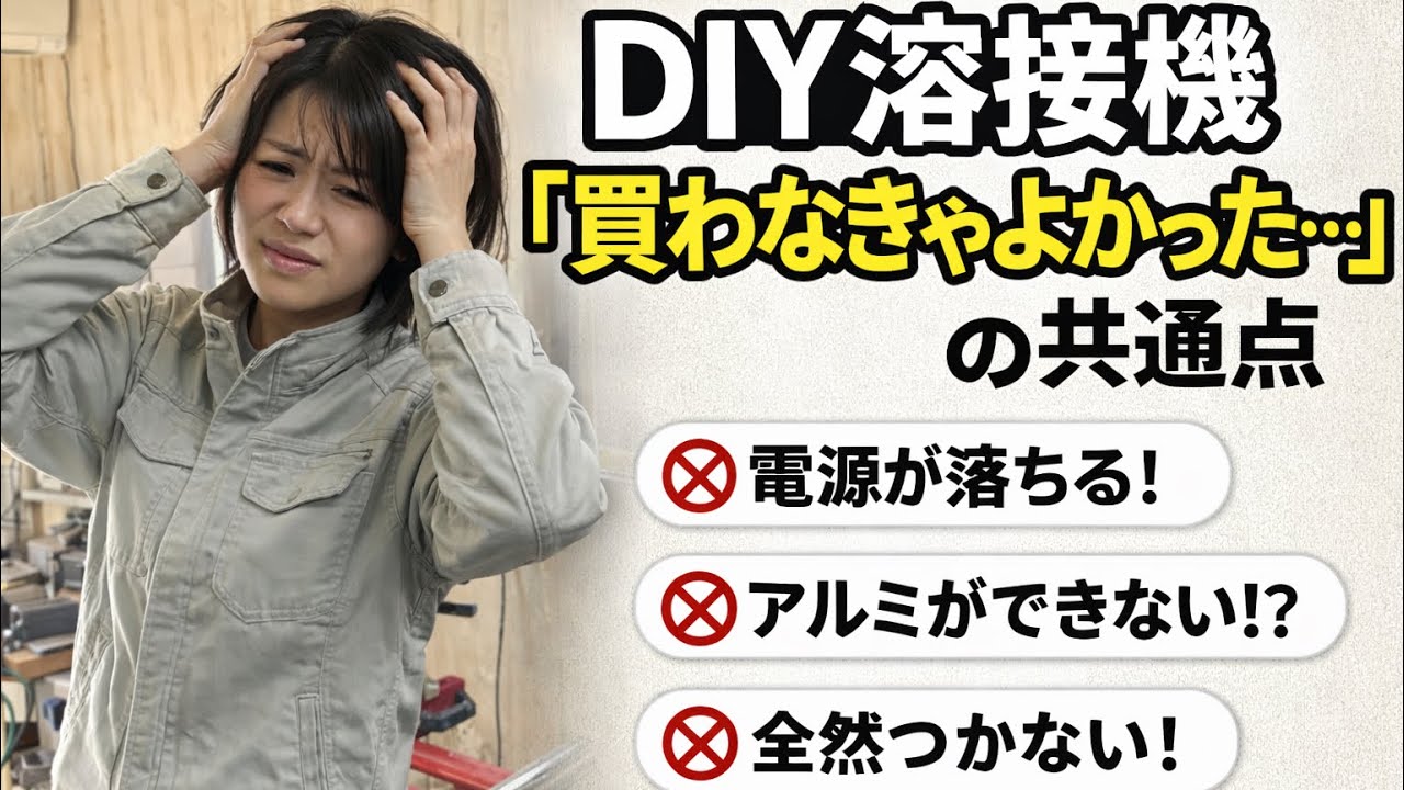 DIY溶接機で失敗する人の共通点を解説した動画