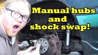 Fixing Up a 1994 Ford Explorer Limited | Manual Hub and Shock Swap | Part 6