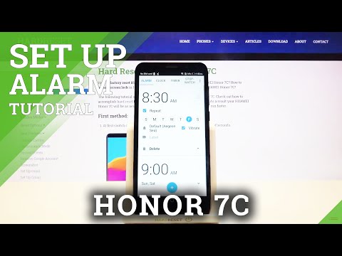 Personalize Alarm Clock - HUAWEI Honor 7C and Alarm Settings