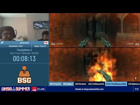 TimeSplitters 2 [Any% Co-op] by Apachesmash and TastyFoxMan - #UKSGSummer2020