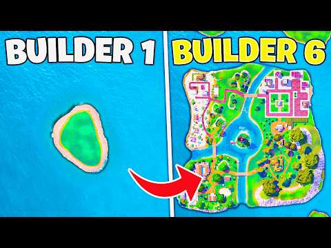 Can 6 builders create a Battle Royale map without communicating? (Fortnite Creative)