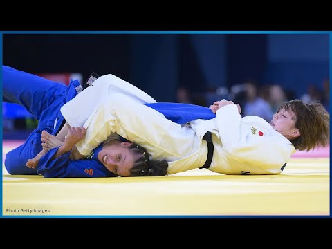 【柔道女子】角田夏実 腕ひしぎ十字固めで一本勝ち！45秒の秒殺で初戦突破｜パリオリンピック 柔道女子48キロ級1回戦