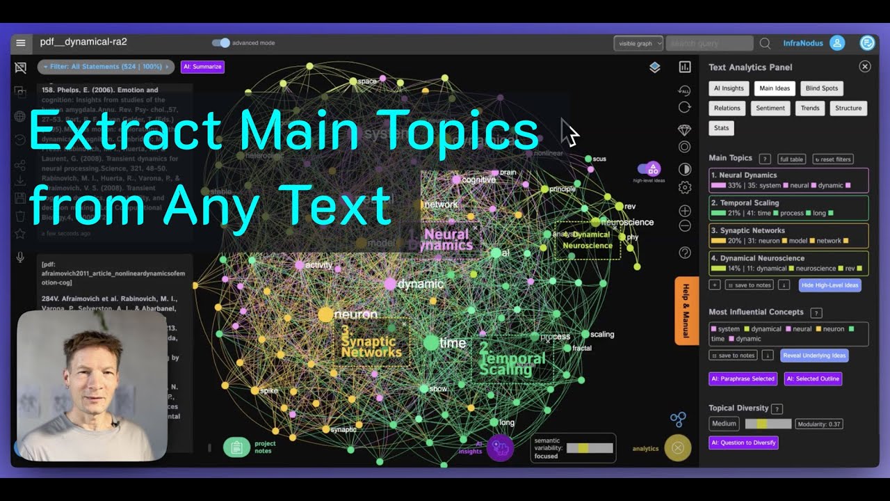 How to Summarize Better than ChatGPT: Extract Main Topics from Google Search or PDFs with InfraNodus
