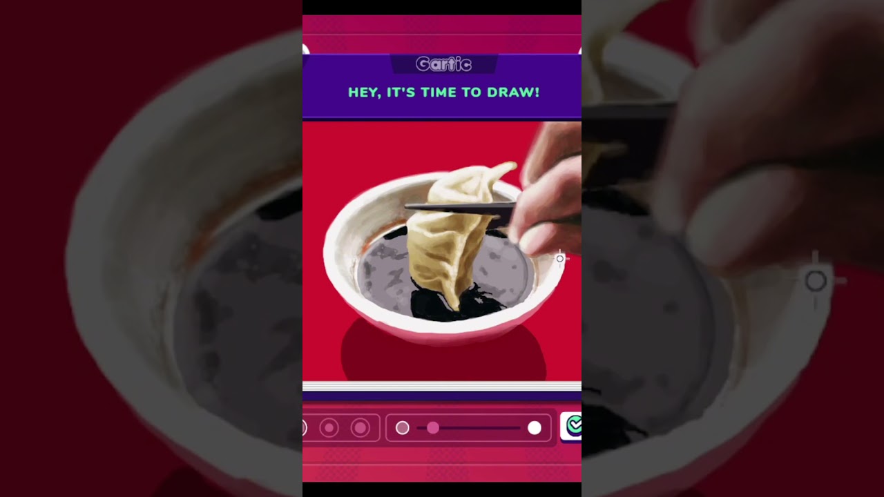 Drawing Gyoza in Gartic Phone! #art #drawing #garticphone #artist #digitalart #artdrawing