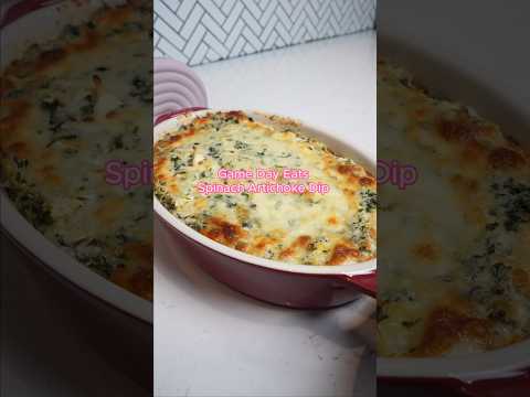 EASY SPINACH ARTICHOKE DIP RECIPE #foodie #gamedayfood #appetizer