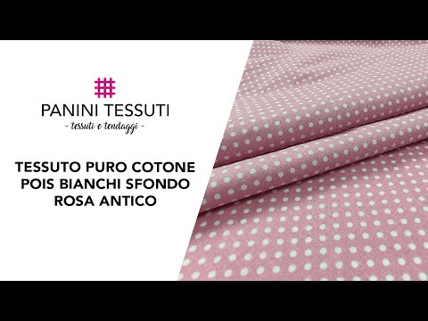 Tessuto Piquet Di Cotone Stampato - Pois Bianchi Irregolari Rosa - Mezzo Metro - Foto 7