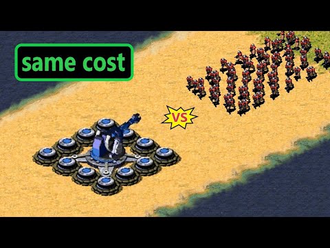 Infantry vs Grand PillBox Defense - Same Cost - Red Alert 2