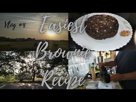 VLOG4-Peacefull Day Vlog| Easiest Vegetrian Brownie Recipe|🎂🍰 🔔 #cake #brownie #food #recipes