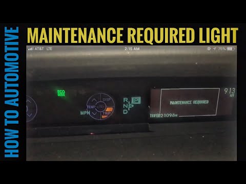 How to Reset the Maintenance Required Light on a 2012-2014 Toyota Prius