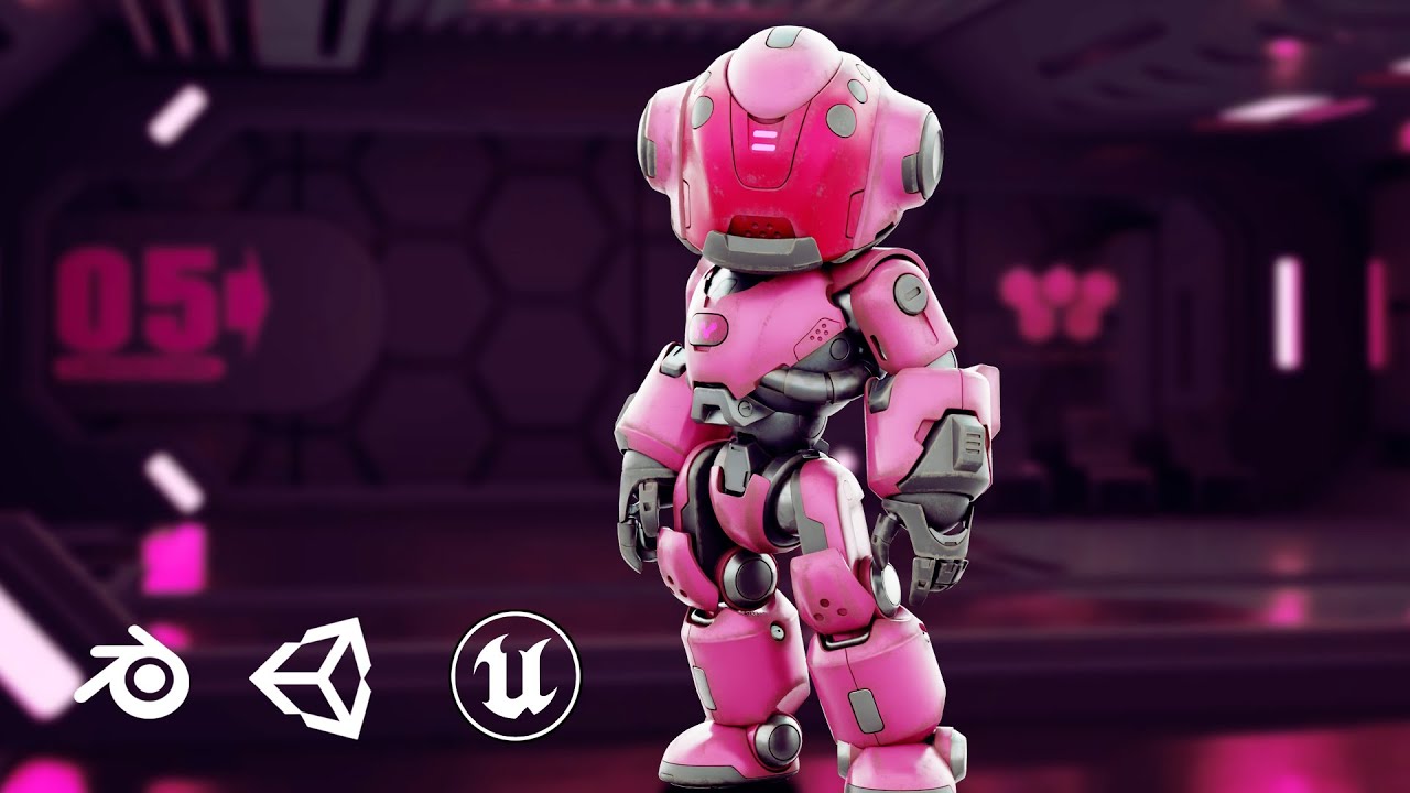 Robo Zero-K Auto-Rig Pro Rigged For Mixamo Unreal Engine Unity 3D Model
