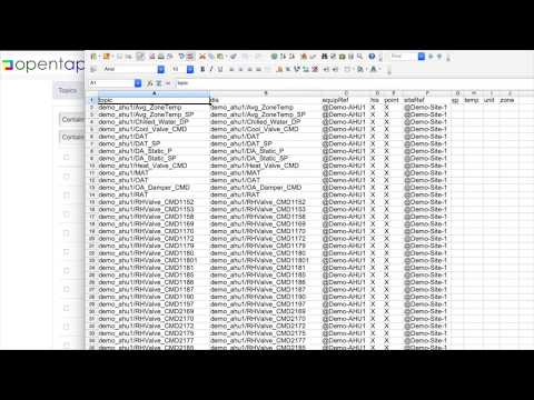 Tagging BAS Data Points with Haystack Tags and Rules in opentaps SEAS