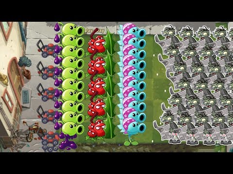 Plants vs Zombies 2 - Holly Barrier vs Goo Peashooter