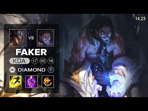Faker Sylas vs Twisted Fate Mid - KR Diamond - Patch 14.23 Season 14
