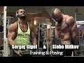 Bodybuilder Sergej Gigel & Slobo Mitkov - Training & Posing im Top Fit Nürnberg
